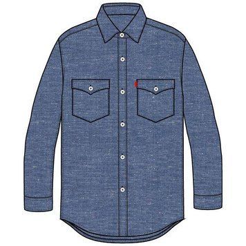 Сорочка чоловіча Levi's Big Relaxed Fit Western Organic Ctn Cham 4XL A3565-0000 4XL 5401043314591 фото