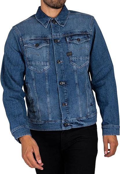 Джинсовка чоловіча G-Star RAW Arc 3D Jacket Burten stretch denim, XL 8719772542985 фото