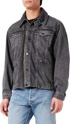 Джинсовка мужская G-Star RAW Flight combat jacket Relz black denim o, M 8719772905643 фото