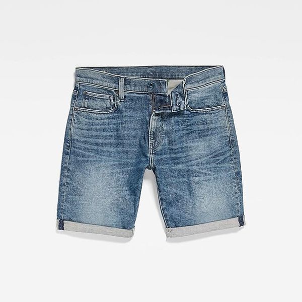 Мужские джинсовые шорты G-Star RAW 3301 Slim Short Heavy elto pure superstretch, 33 8719772866005 фото