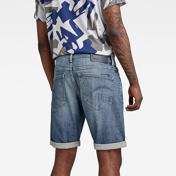 Мужские джинсовые шорты G-Star RAW 3301 Slim Short Heavy elto pure superstretch, 33 8719772866005 фото